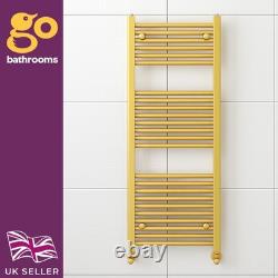 Gold Bathroom Heated Towel Rail Radiator Straight Ladder Heating Rad 1200x400