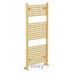 Gold Bathroom Heated Towel Rail Radiator Straight Ladder Heating Rad 1200x400