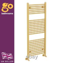 Gold Bathroom Heated Towel Rail Radiator Straight Ladder Heating Rad 1200x400