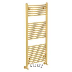 Gold Bathroom Heated Towel Rail Radiator Straight Ladder Heating Rad 1200x500