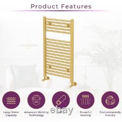 Gold Bathroom Heated Towel Rail Radiator Straight Ladder Heating Rad 770x400