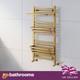 Gold Bathroom Radiator Heated Towel Rail & Storage Hangers Byron 1000x500mm