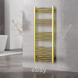 Gold Heated Towel Rail Radiator 1200x500mm Bathroom Ladder Central Heating