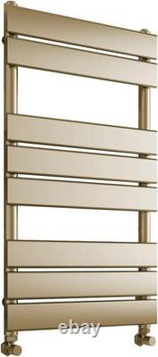 Greened House Richmond Brushed Brass Heated Towel Rail 400x800mm NEW