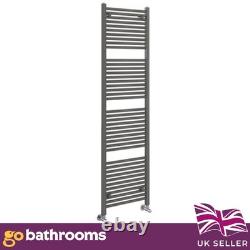 Grey Anthracite Bathroom Heated Towel Rail Radiator Straight Ladder Rad 1800x600