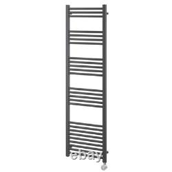 Grey Electric Heated Towel Rail 1600x500mm Smart 500W Bathroom Radiator