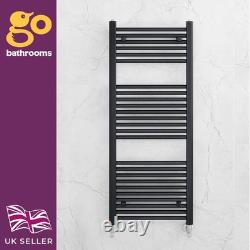 Grey Gunmetal Bathroom Heated Towel Rail Radiator Straight Ladder Rad 1200x600