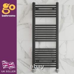 Grey Gunmetal Bathroom Heated Towel Rail Radiator Straight Ladder Rad 120x500