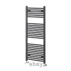 Grey Gunmetal Bathroom Heated Towel Rail Radiator Straight Ladder Rad 120x500