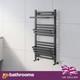 Gunmetal Bathroom Radiator Heated Towel Rail & Storage Hangers 1000x500mm