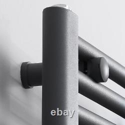 HOMCOM Heated Towel Rail, Hydronic Bathroom Ladder Radiator 600mm x 1200mm Grey