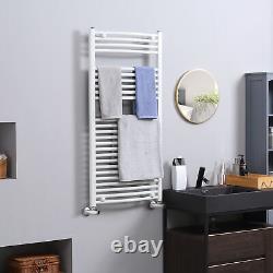 HOMCOM Straight Heated Towel Rail, Hydronic Bathroom Ladder Radiator Towel Warme