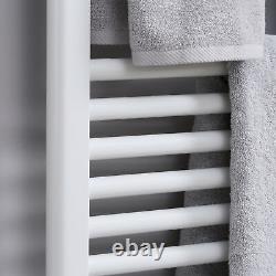 HOMCOM Straight Heated Towel Rail, Hydronic Bathroom Ladder Radiator Towel Warme