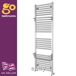 Heated Towel Rail 1400x500mm Bathroom Radiator Ladder Anthracite White Chrome