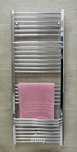 Heated Towel Rail 1400x500mm Bathroom Radiator Ladder Anthracite White Chrome