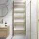 Heated Towel Rail Brushed Brass 1600 X 600mm Flat Bathroom Wall Mounted Steel