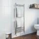 Heated Towel Rail Chrome 1200 X 450mm Flat Bathroom Wall Mounted Steel