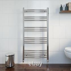 Heated Towel Rail Chrome 1200 x 600mm Curved Bathroom Wall Mounted Steel Heated Towel Rail Chrome 1200 x 600mm Curved Bathroom Wall Mounted Steel