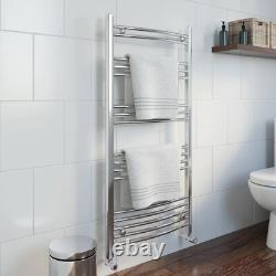 Heated Towel Rail Chrome 1200 x 600mm Curved Bathroom Wall Mounted Steel Heated Towel Rail Chrome 1200 x 600mm Curved Bathroom Wall Mounted Steel