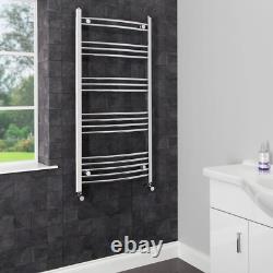 Heated Towel Rail Chrome 1200 x 600mm Curved Bathroom Wall Mounted Steel Heated Towel Rail Chrome 1200 x 600mm Curved Bathroom Wall Mounted Steel