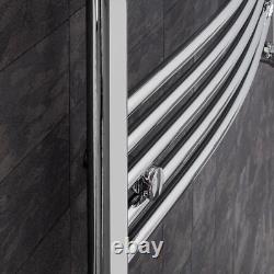 Heated Towel Rail Chrome 1200 x 600mm Curved Bathroom Wall Mounted Steel Heated Towel Rail Chrome 1200 x 600mm Curved Bathroom Wall Mounted Steel