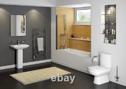 Heated Towel Rail Chrome 1200 x 600mm Curved Bathroom Wall Mounted Steel Heated Towel Rail Chrome 1200 x 600mm Curved Bathroom Wall Mounted Steel