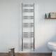 Heated Towel Rail Chrome 1600 X 450mm Curved Bathroom Wall Mounted Steel