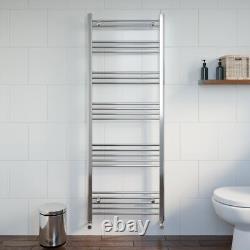 Heated Towel Rail Chrome 1600 x 600mm Flat Bathroom Wall Mounted Steel