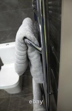 Heated Towel Rail Chrome Bathroom Radiator Ladder Warmer Modern + Hangers