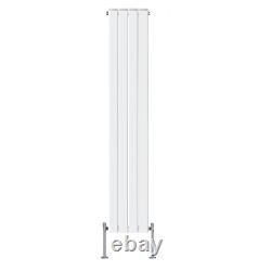 Heated Towel Rail Designer Radiator Flat Panel Warmer Central Heating Rads White