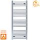 Heated Towel Rail Radiator 1200mm Height Flat Chrome- Straight Designer Bathroom