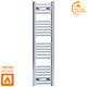 Heated Towel Rail Radiator 350mm Width Flat Chrome- Central Bathroom Warmer