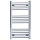 Heated Towel Rail Radiator 450mm Width Flat Chrome- Straight Designer Bathroom