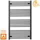 Heated Towel Rail Radiator 700mm Width Matt Black Designer Bathroom Warmer