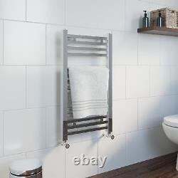 Heated Towel Rail Radiator Bathroom Central Heating Square Bar Chrome 800x450mm
