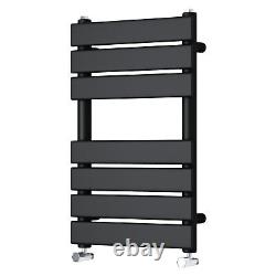 Heated Towel Rail Radiator Bathroom Designer Flat Panel Ladder Warmer Black