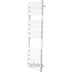 Heated Towel Rail Radiator Bathroom Flat Panel Ladder Warmer Designer White