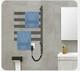 Heated Towel Rail Radiator, Stainless Steel Electric With 180° Rotation Grey
