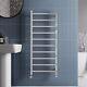 Heated Towel Rail Radiator Wall Mounted Square Bar Ladder Chrome 1200 X 500mm