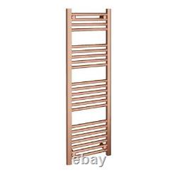 Heated Towel Rail Radiator Warmer Brushed Copper 400mm(w) x 1200mm(h) 1637 BTUs