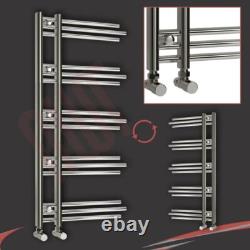 Heated Towel Rail Radiator Warmer Chrome BEAUMARIS 500mm(w) x 1200mm(h) 751 BTU