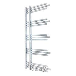 Heated Towel Rail Radiator Warmer Chrome BEAUMARIS 500mm(w) x 1200mm(h) 751 BTU