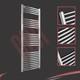 Heated Towel Rail Radiator Warmer Chrome Curved 500mm(w) X 1400mm(h) 2352 Btus