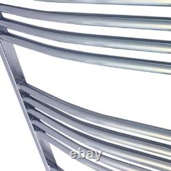 Heated Towel Rail Radiator Warmer Chrome CURVED 500mm(w) x 1400mm(h) 2352 BTUs