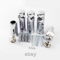Heated Towel Rail Radiator Warmer Chrome CURVED 500mm(w) x 1400mm(h) 2352 BTUs