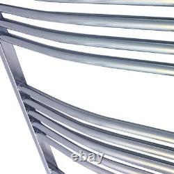 Heated Towel Rail Radiator Warmer Chrome CURVED 600mm(w) x 1200mm(h) 2376 BTUs