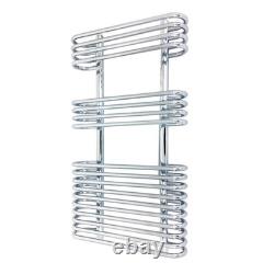 Heated Towel Rail Radiator Warmer Chrome NEATH 500mm(w) x 900mm(h) 2227 BTUs