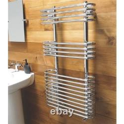 Heated Towel Rail Radiator Warmer Chrome NEATH 500mm(w) x 900mm(h) 2227 BTUs