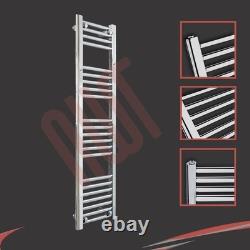 Heated Towel Rail Radiator Warmer Chrome STRAIGHT 300mm(w) x 1200mm(h) 1326 BTUs