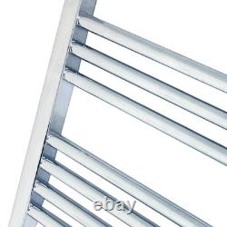 Heated Towel Rail Radiator Warmer Chrome STRAIGHT 300mm(w) x 1200mm(h) 1326 BTUs